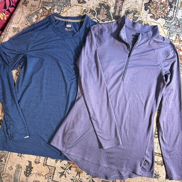 REI Lot of Two Long Sleeve Base Layer Women's Athletic Outdoor Hiking Tops Small - Picture 1 of 16